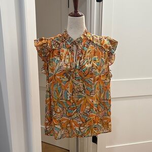 Marie Oliver Vibrant Print Silk Blouse